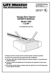 Chamberlain 1280r Owner's Manual