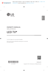 LG 50NANO75 Series Owner's Manual