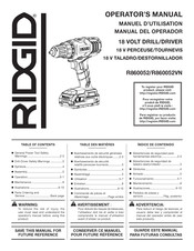 RIDGID R860052VN Operator's Manual