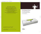 Wolfgang Puck Bistro BVS0030 Use And Care Manual