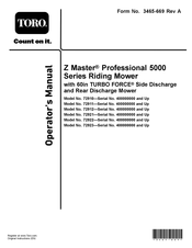 Toro Z Master Professional 5000 Series Operator's Manual