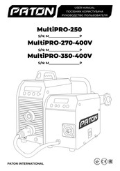 Paton MultiPRO-250 User Manual