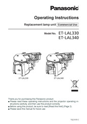 Panasonic ET-LAL330 Operating Instructions Manual