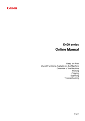 Canon E 400 Online Manual