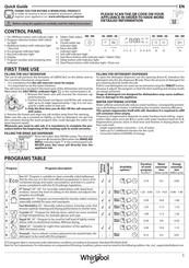 Whirlpool WFC 3C33 F X Quick Manual