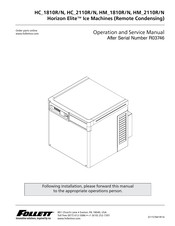 Follett Horizon Elite HC-1810R/N Operation And Service Manual