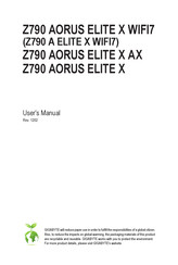 Gigabyte Z790 AORUS ELITE X User Manual