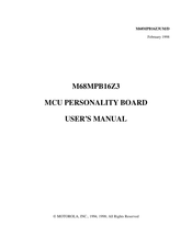 Motorola M68MPB16Z3 User Manual