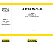 New Holland E70BSR Service Manual