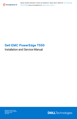 Dell EMC PowerEdge T550 MXT8M Installation And Service Manual