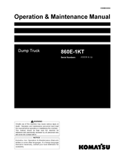 Komatsu 860E-1KT Operation & Maintenance Manual