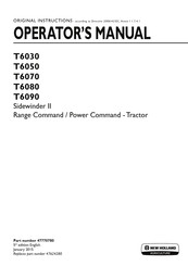 New Holland T6080 ELITE Operator's Manual