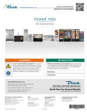 True TDR Series Installation Manual