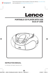 Lenco SCD-37 Instruction Manual