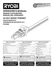 Ryobi RY40606 Operator's Manual