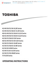 Toshiba 65 UL30 Series Operating Instructions Manual