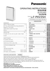 Panasonic F-PXV35H Operating Instructions Manual