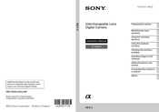 Sony a NEX6 Instruction Manual