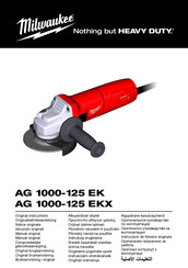 AEG HEAVY DUTY AG 1000-125 EKX Original Instructions Manual