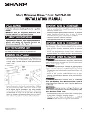 Sharp Microwave Drawer SMD2443JSC Installation Manual