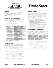 Roland GT-8 Quick Start Manual