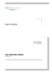 THOMSON grass valley LDK 6000 MKII Series User Manual