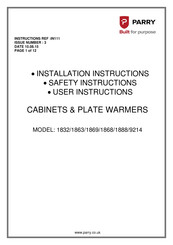 PARRY 1868 Installation Instructions Manual