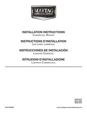 Maytag MVW18MNBGW Installation Instructions Manual
