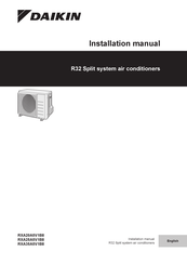 Daikin RXA20A5V1B8 Installation Manual
