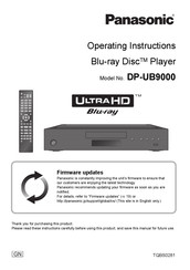 Panasonic DPUB9000GN1 Operating Instructions Manual