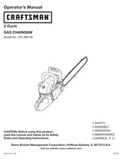 Craftsman 316.380180 Operator's Manual