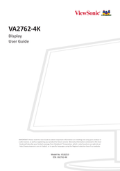 ViewSonic VA2762-4K User Manual