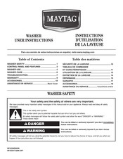 Maytag MVWC400VW1 User Instructions