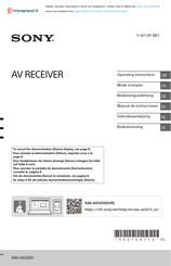 Sony XAV-AX3250 Operating Instructions Manual