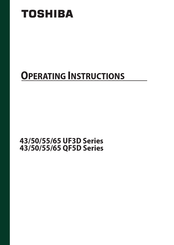 Toshiba 43 UF3D Series Operating Instructions Manual