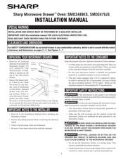Sharp MICROWAVE DRAWER SMD2479JS Installation Manual