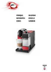 DeLonghi Nespresso Lattissima+ EN521.R Manual