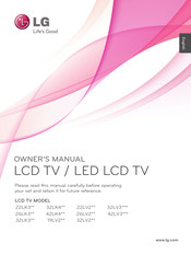 LG 32LV2130-TK Owner's Manual
