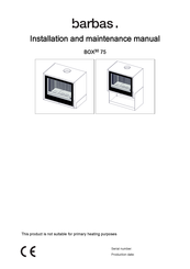 Barbas BOX30 75 Installation And Maintenance Manual