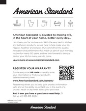 American Standard Colony Pro T075920 Owner's Manual