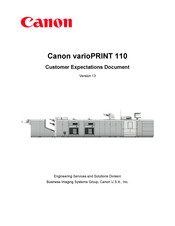 Canon varioPRINT 110 Customer Expectation Document