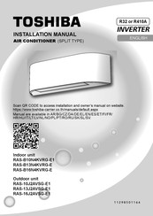 Toshiba RAS-B10N4KVRG-E1 Installation Manual