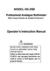 Brother HD-390I Operator's Instruction Manual
