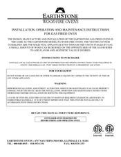 EarthStone 160-PAGW Installation, Operation And Maintenance Instructions