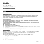 ResMed S9 AutoSet CS-A Information Manual