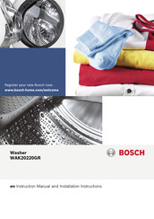 Bosch WAK20220GR Instruction Manual And Installation Instructions