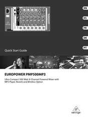 Behringer EUROPOWER PMP500MP3 Quick Start Manual