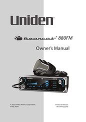 Uniden Bearcat 880FM Owner's Manual