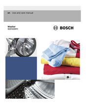 Bosch WAP24200TC Use And Care Manual