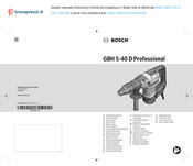 Bosch GBH 5-40 D Professional Original Instructions Manual